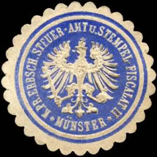 KÃ¶niglich Preussisches Erbschaftsteuer - Amt und Stempel - Fiscalat II - MÃ¼nster