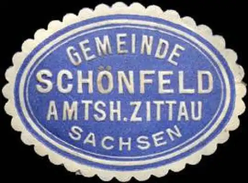 Gemeinde SchÃ¶nfeld Amtsh. Zittau - Sachsen