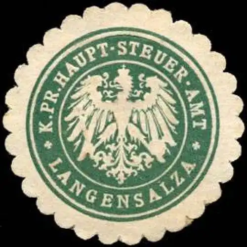 KÃ¶niglich Preussische Haupt - Steuer - Amt - Langensalza