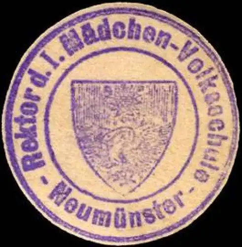 Rektor der I. MÃ¤dchen - Volksschule - NeumÃ¼nster