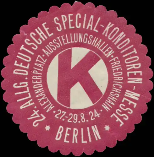 24. Allg. Deutsche Special-Konditoren-Messe