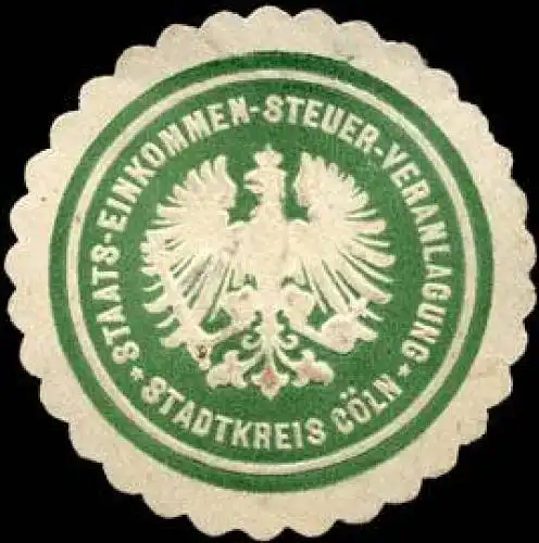 Staats - Einkommen - Steuer - Veranlagung - Stadtkreis CÃ¶ln