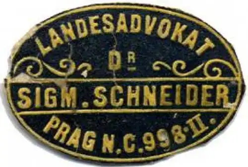 Landesadvokat Dr. Sigmund Schneider - Prag