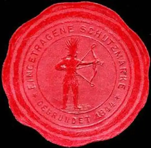 Schutzmarke : Indianer mit Pfeil und Bogen