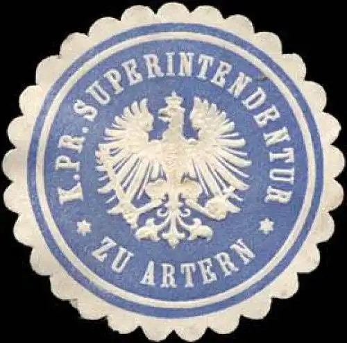 KÃ¶niglich Preussische Superintendentur zu Artern