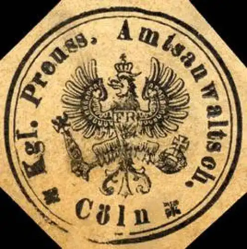 KÃ¶niglich Preussische Amtsanwaltschaft - CÃ¶ln