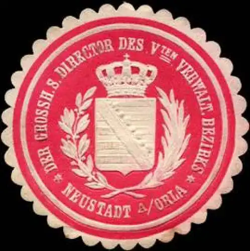 Der Grossherzoglich SÃ¤chsische Director des Vten Verwaltungsbezirks - Neustadt an der Orla