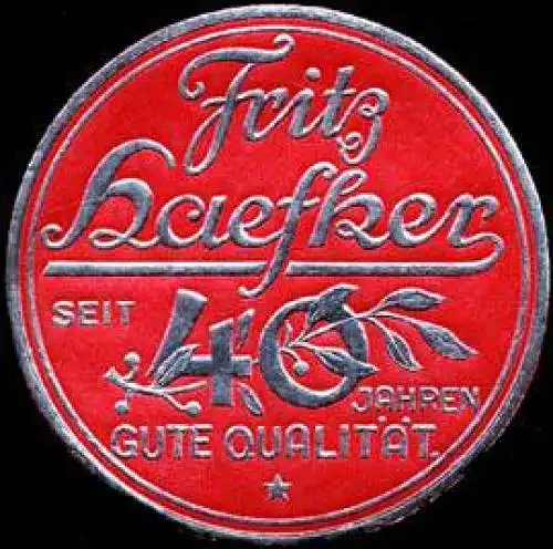 Fritz Haefker seit 40 Jahren