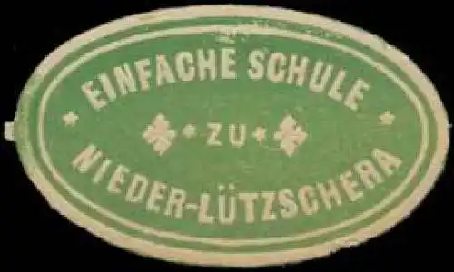 Einfache Schule zu Nieder-LÃ¼tzschera