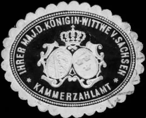 Kammerzahlamt - Ihrer MajestÃ¤t der KÃ¶nigin - Wittwe von Sachsen
