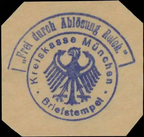 Briefstempel Kreiskasse MÃ¼nchen