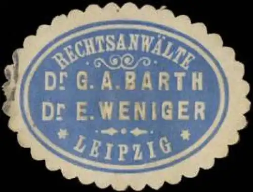 RechtsanwÃ¤lte Dr. G. A. Barth & Dr. E. Weniger