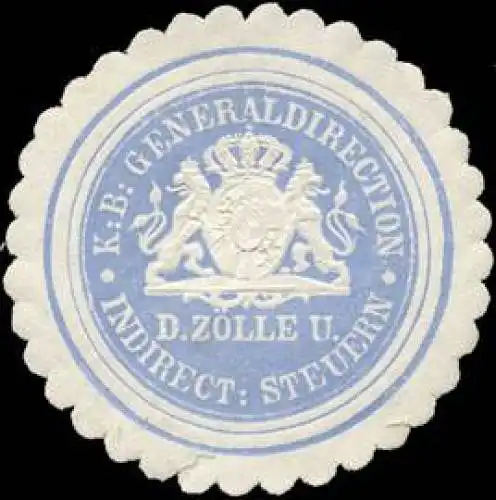 KÃ¶niglich Bayerische Generaldirection der ZÃ¶lle und Indirecten Steuern