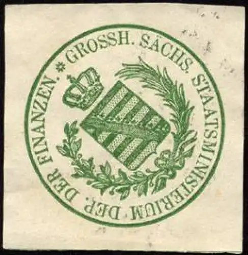 Gr. S. Staatsministerium Dep. der Finanzen