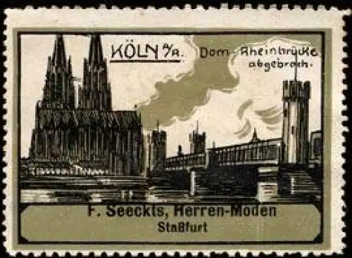 Dom - RheinbrÃ¼cke abgebrochen