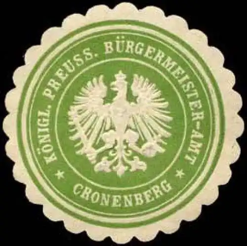 K. Pr. BÃ¼rgermeister-Amt - Cronenberg/Wuppertal