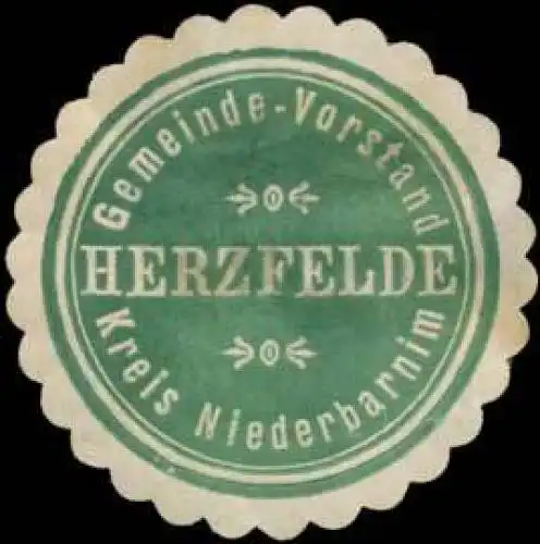 Gemeinde-Vorstand Herzfelde Kreis Niederbarnim
