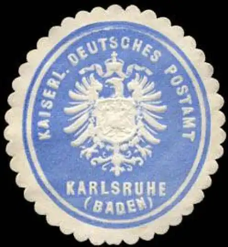 Kaiserlich Deutsches Postamt Karlsruhe (Baden)