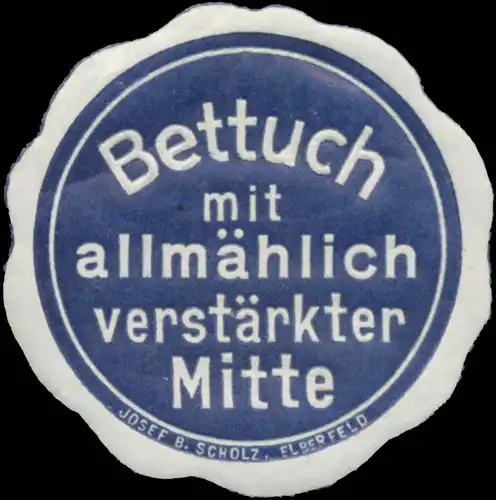 Bettuch mit allmÃ¤hlich verstÃ¤rkter Mitte