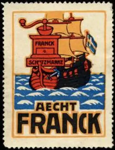 Schiff mit KaffeemÃ¼hle Franck Schutzmarke