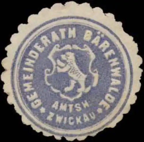 Gemeinderath BÃ¤renwalde Amtsh. Zwickau
