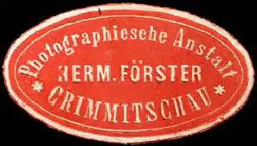 Photographiesche Anstalt Hermann FÃ¶rster - Crimmitschau