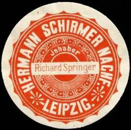 Tee & Kaffee Handlung Hermann Schirmer Nachfolger - Inhaber: Richard Springer - Leipzig