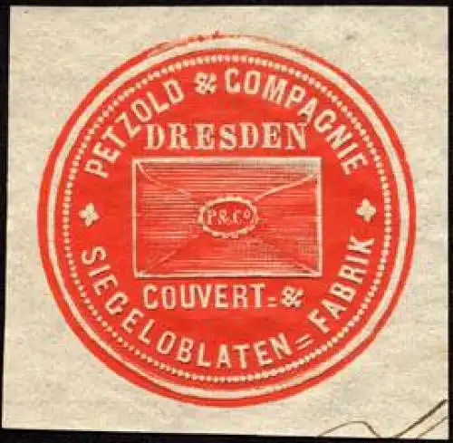 Couvert - & Siegeloblaten - Fabrik Petzold & Compagnie - Dresden