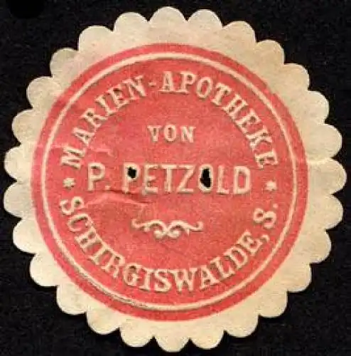 Marien - Apotheke von P. Petzold - Schirgiswalde / Sachsen