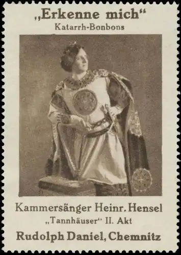 KammersÃ¤nger Heinrich Hensel in TannhÃ¤user (Richard Wagner)