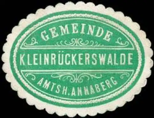 Gemeinde KleinrÃ¼ckerswalde - Amtshauptmannschaft Annaberg