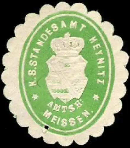 KÃ¶niglich SÃ¤chsisches Standesamt Keynitz - Amtshauptmannschaft Meissen