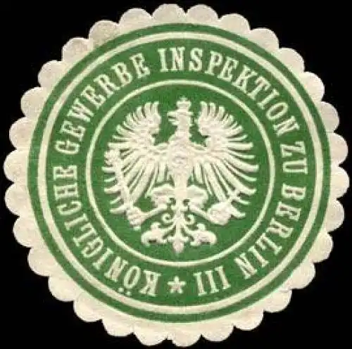 Königliche Gewerbe Inspection zu Berlin III
