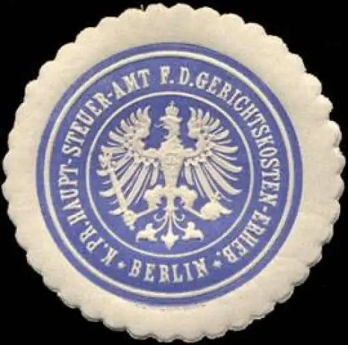 KÃ¶niglich - Preussische Haupt - Steuer - Amt fÃ¼r die Gerichtskosten - Erhebung