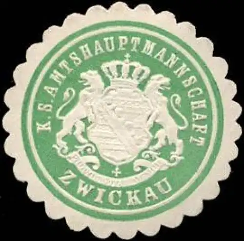 KÃ¶niglich sÃ¤chsische Amtshauptmannschaft Zwickau