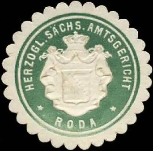 Herzoglich - SÃ¤chsisches Amtsgericht Roda