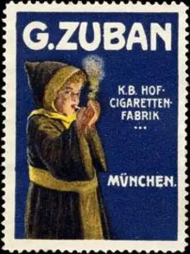 G. Zuban Zigaretten MÃ¼nchner Kindl