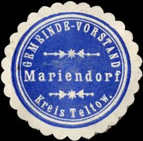 Gemeinde Vorstand Mariendorf - Kreis Teltow