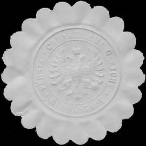 FÃ¼rstl. Schwarzb. Amt Gericht Rudolstadt