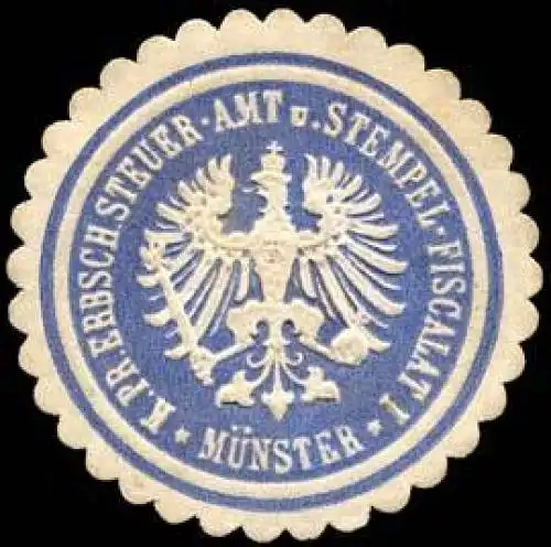KÃ¶niglich Preussisches Erbschaftsteuer - Amt und Stempel - Fiscalat I - MÃ¼nster