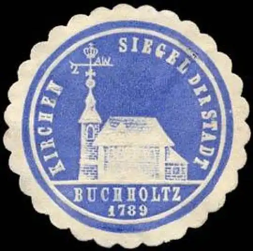 Kirchen Siegel der Stadt Buchholtz