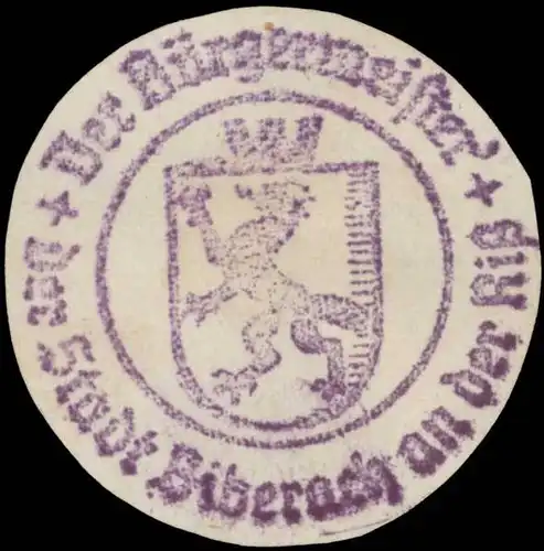 Der BÃ¼rgermeister der Stadt Biberach an der RiÃ