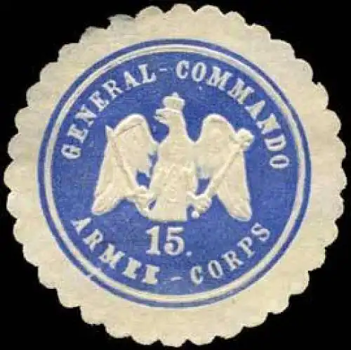 General - Commando 15. Armee - Corps