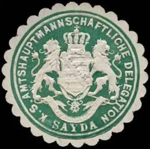 KÃ¶niglich SÃ¤chsische Amtshauptmannschaftliche Delegation - Sayda