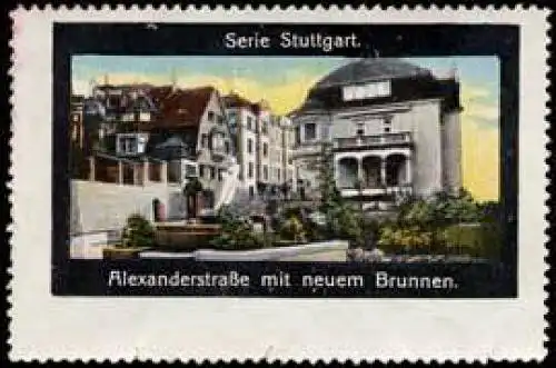AlexanderstraÃe mit neuem Brunnen