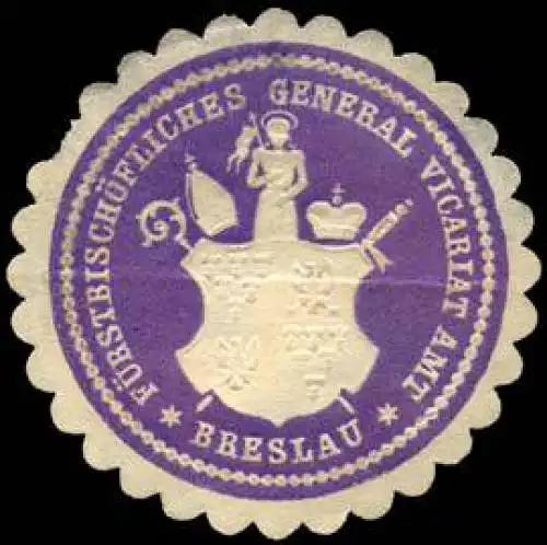 FÃ¼rstbischÃ¶fliches General Vicariat Amt - Breslau