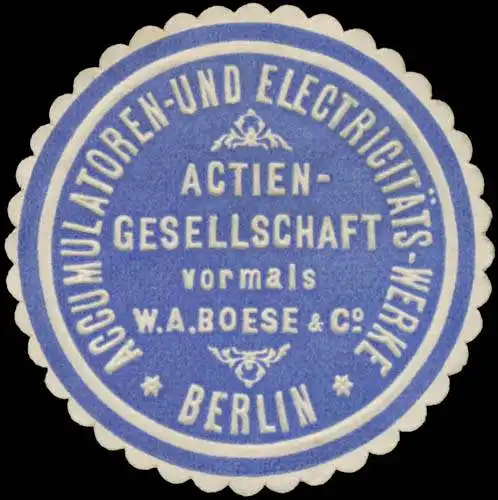 Accumulatoren- und ElectricitÃ¤ts-Werke AG