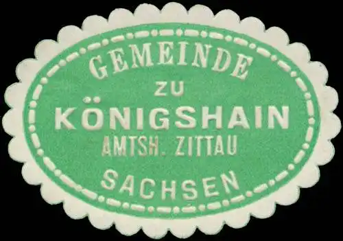 Gemeinde zu KÃ¶nigshain Amtsh. Zittau