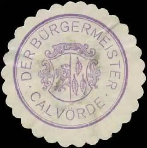 Der BÃ¼rgermeister CalvÃ¶rde
