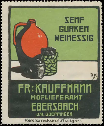 Senf Gurken Weinessig